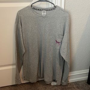 PINK gray long sleeve